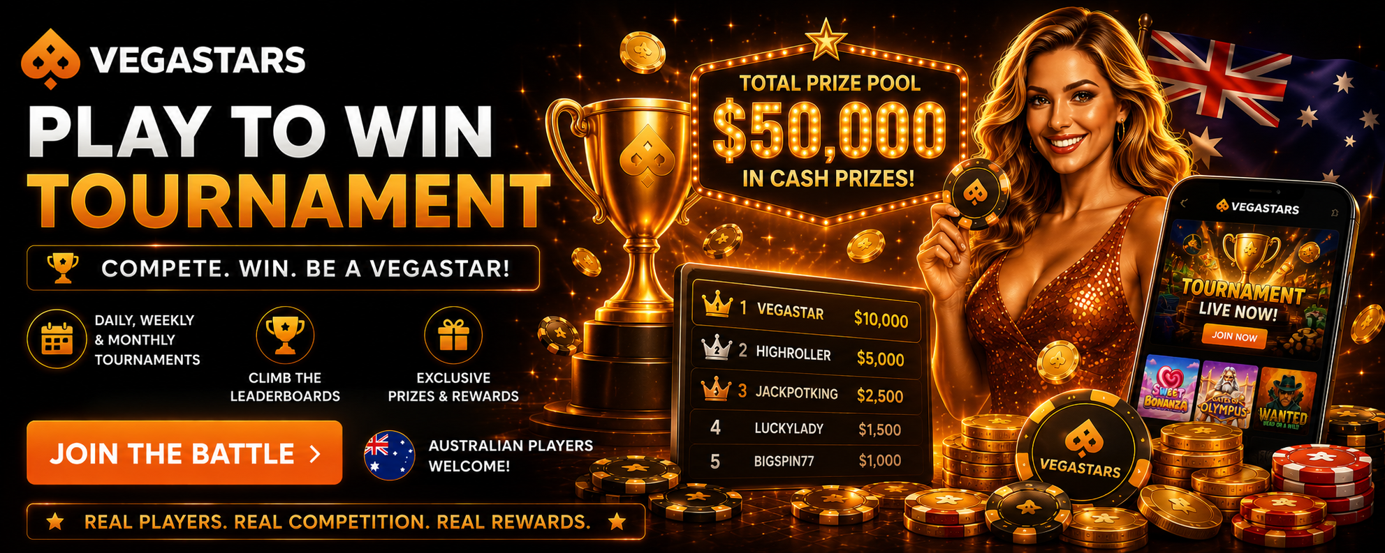 Vegastars exclusive bonuses